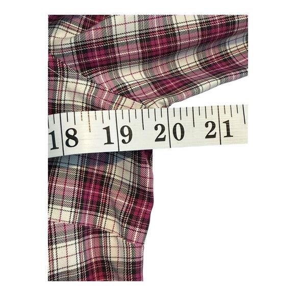 Lands' End Women's Plaid Button-Up Shirt Size 8 Multicolor Long Sleeve‎ No Iron - Picture 5 of 7